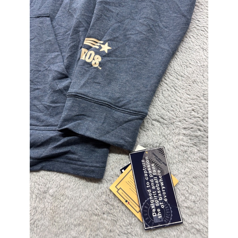 Cooperstown Collection Houston Astros Blue Henley Hoodie Mens XL NWT MLB Retro - Picture 6 of 6